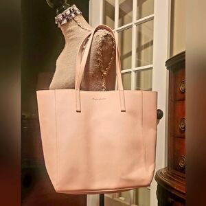 Pretty in Pink Faux Leather Tote Bag Monique Lhuiller